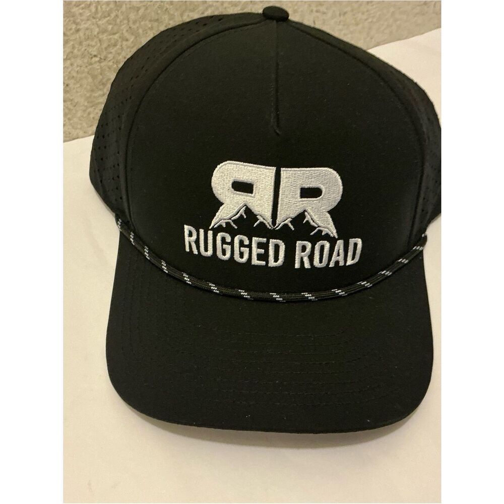 Rugged Road Men's Black Outdoor Rope-Trim Hat